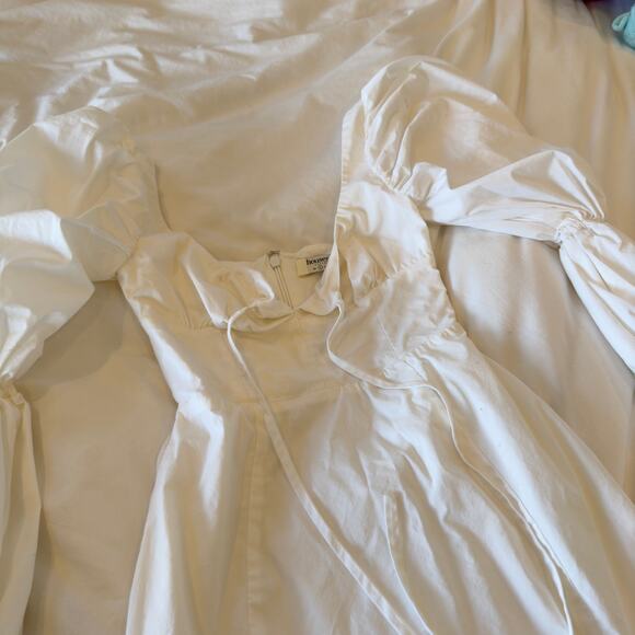 House of CB Elsie White Puff Sleeve Corset Dress Size S - Picture 3 of 10